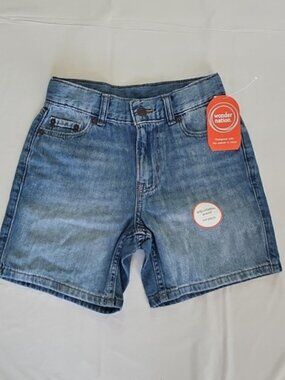 Wonder Nation Boys Adjustable Waist Denim Short, Size 7 New